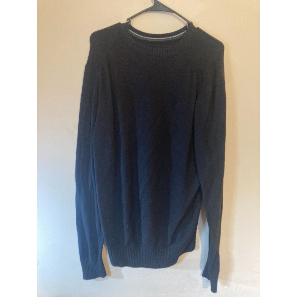 Banana Republic Men's Black 100% Merino Wool Sweater - Size Large